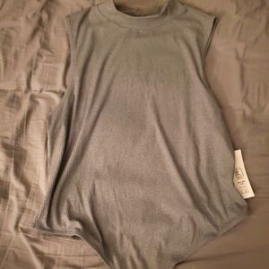 Gray short sleeved body suit